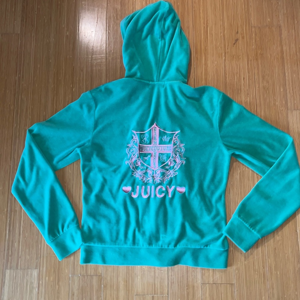 Kelly Green Juicy Couture zip up jacket